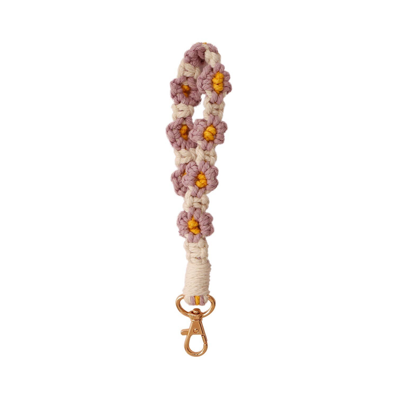 Macrame Daisy Wristlet