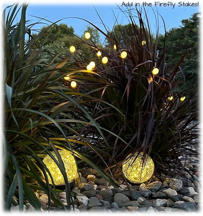 Solar Crackled Glass Globe Ball Light