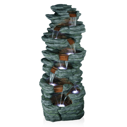 Cascading Stone Fountain