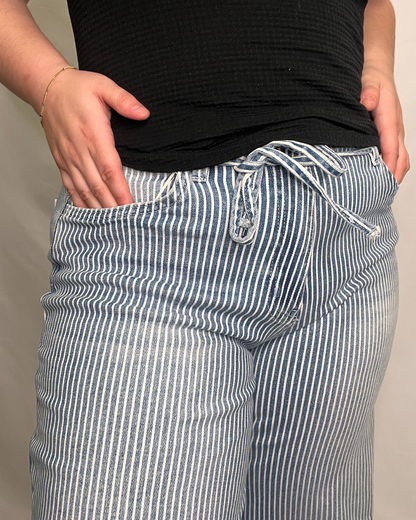Pinstripe Play Jeans