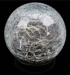 Solar Crackled Glass Globe Ball Light