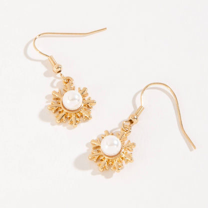 Snowflake Pearl Earrings