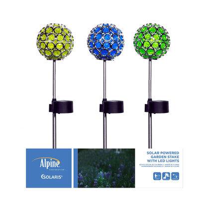 Solar Ball Garden Stake w/ LED Light