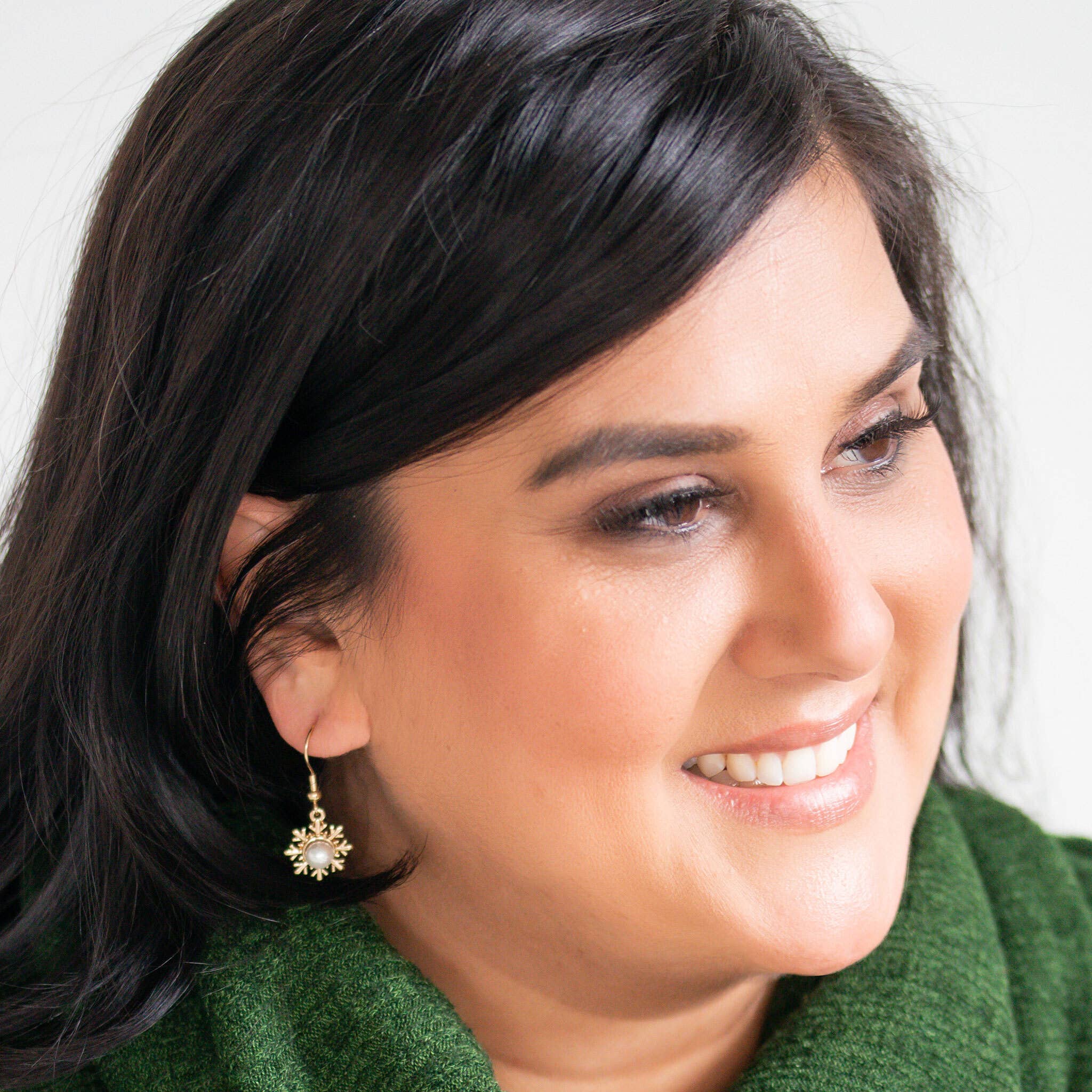 Snowflake Pearl Earrings