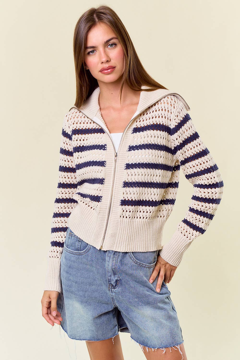 Harbor Stripe Knit Jacket