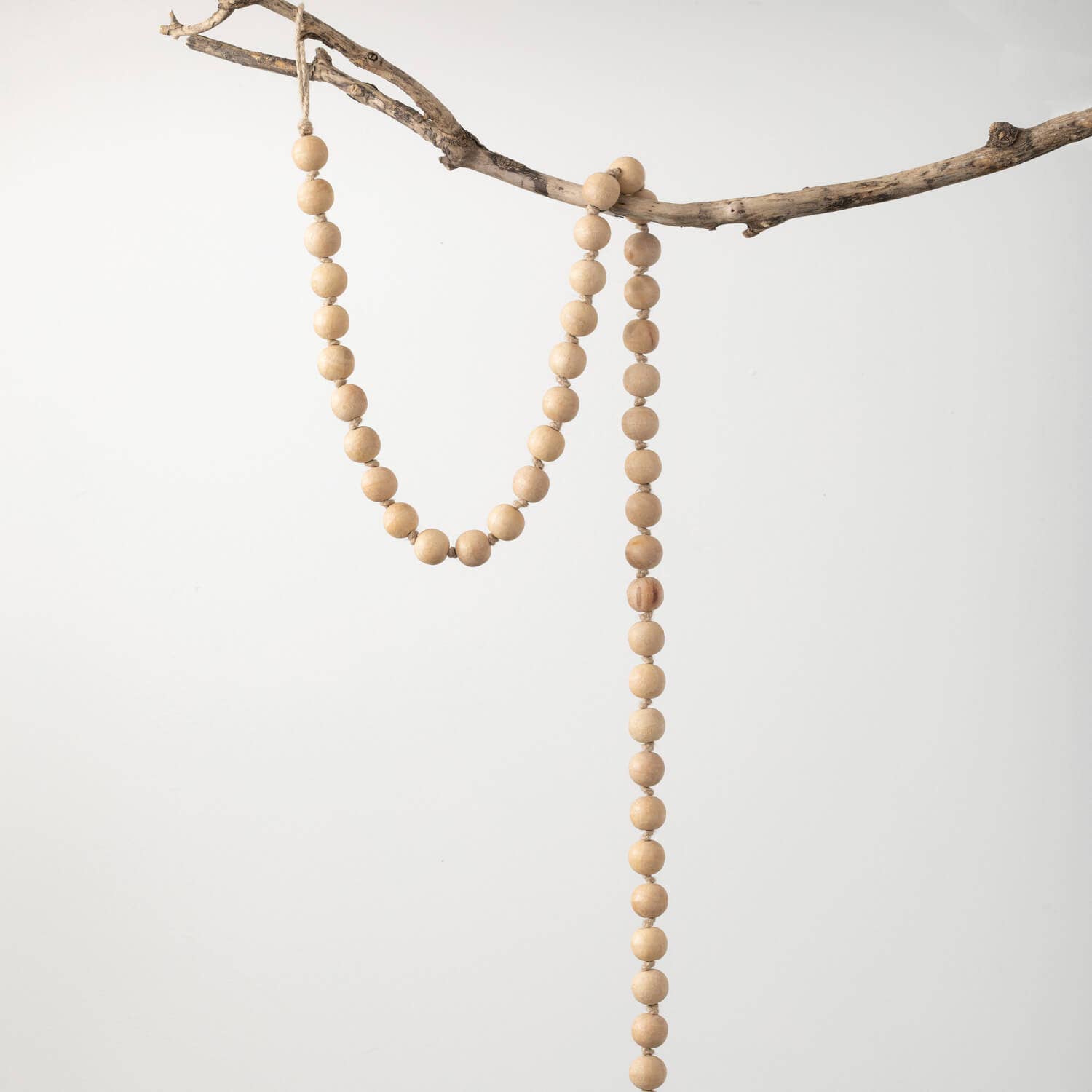 Natural Wood Bead Gardland