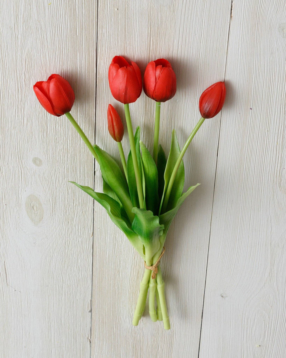 Real Feel Red Tulip Bunch
