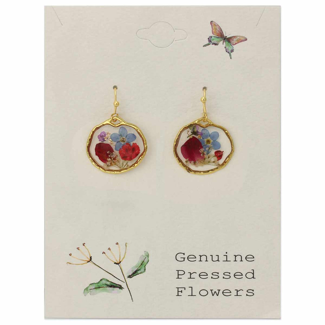 Cottage Pressed Floral Earrings