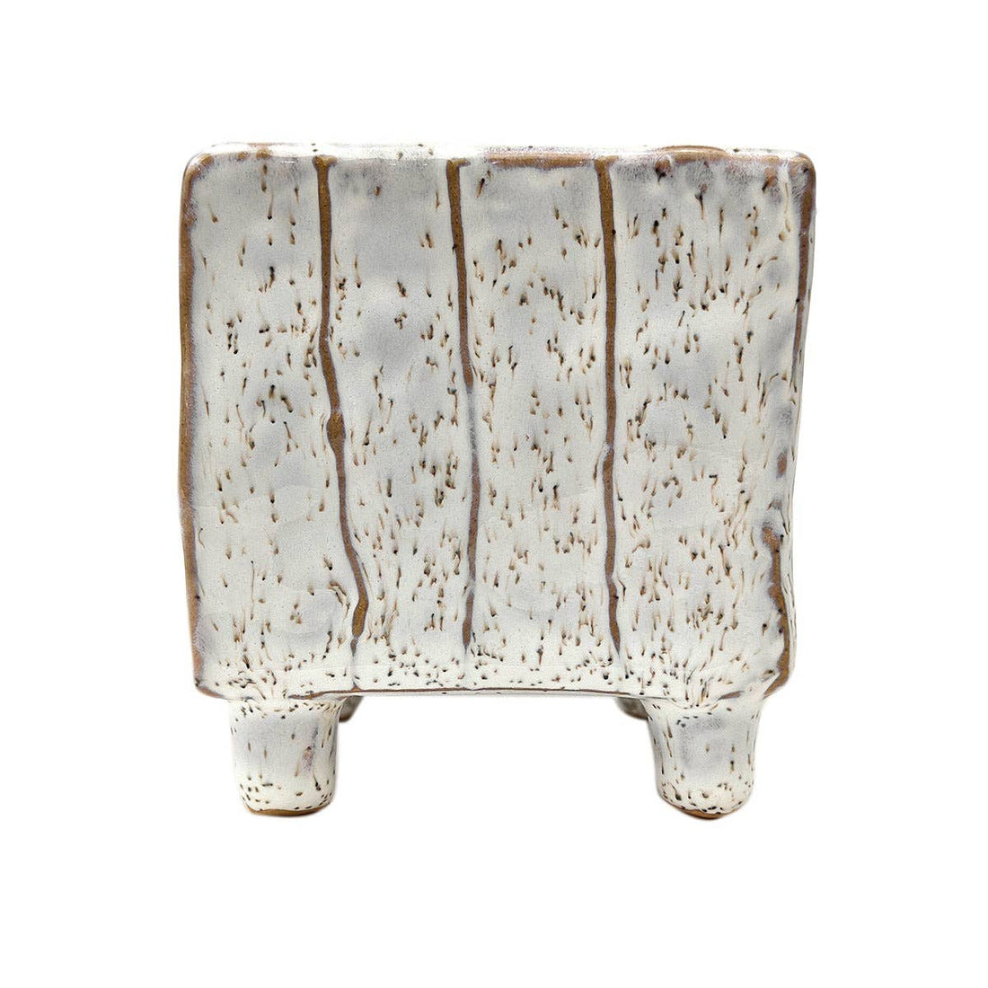 Square Speckled Footed Pot