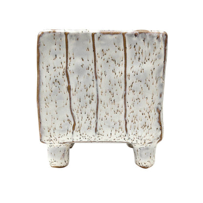 Square Speckled Footed Pot