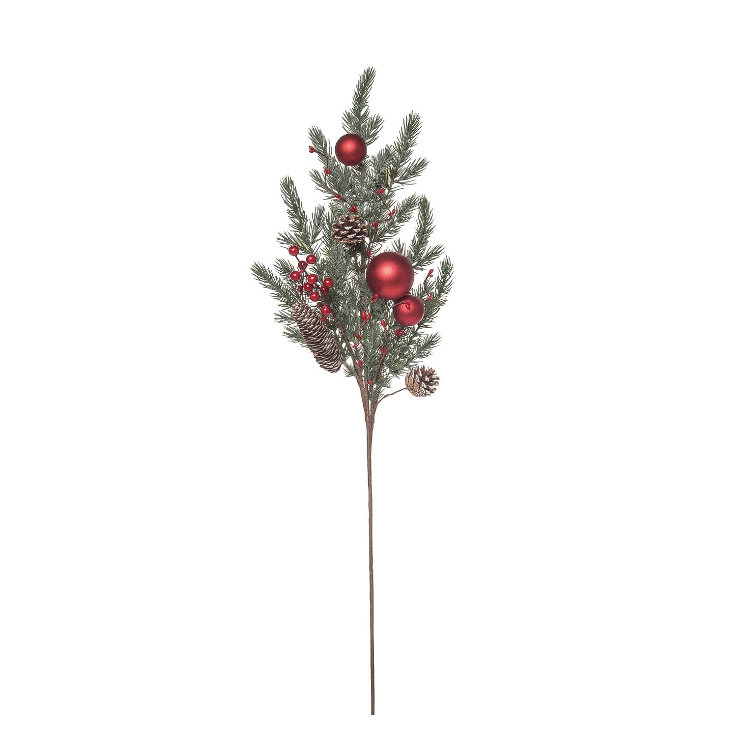 Ruby Ornament &amp; Acorn Spray