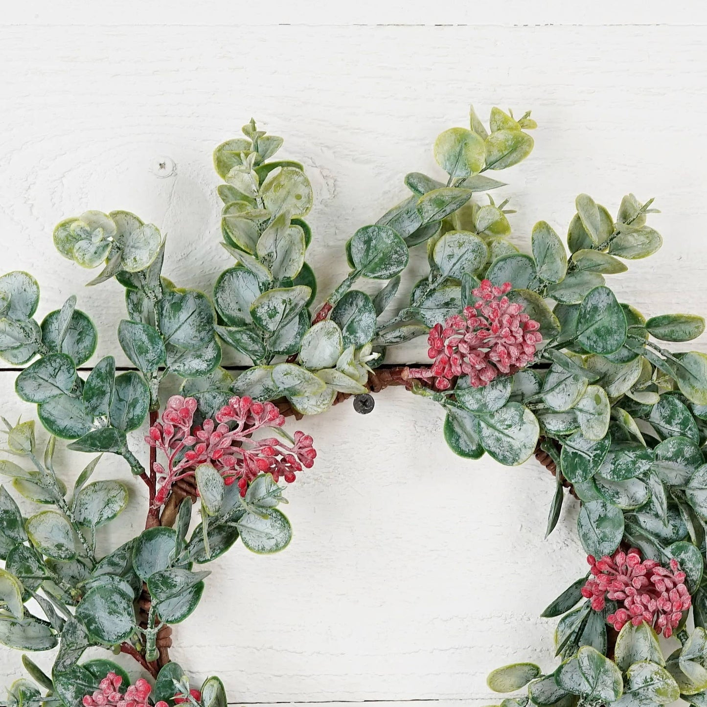 Eucalyptus Candle Ring w/ Berries