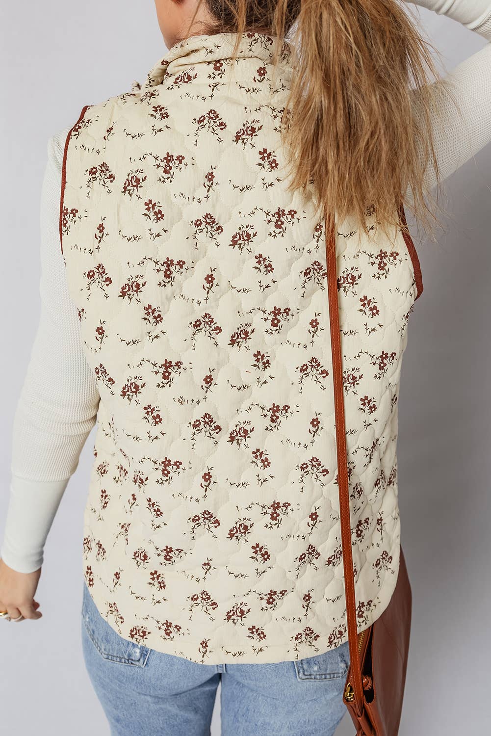 Quilted Floral Vest