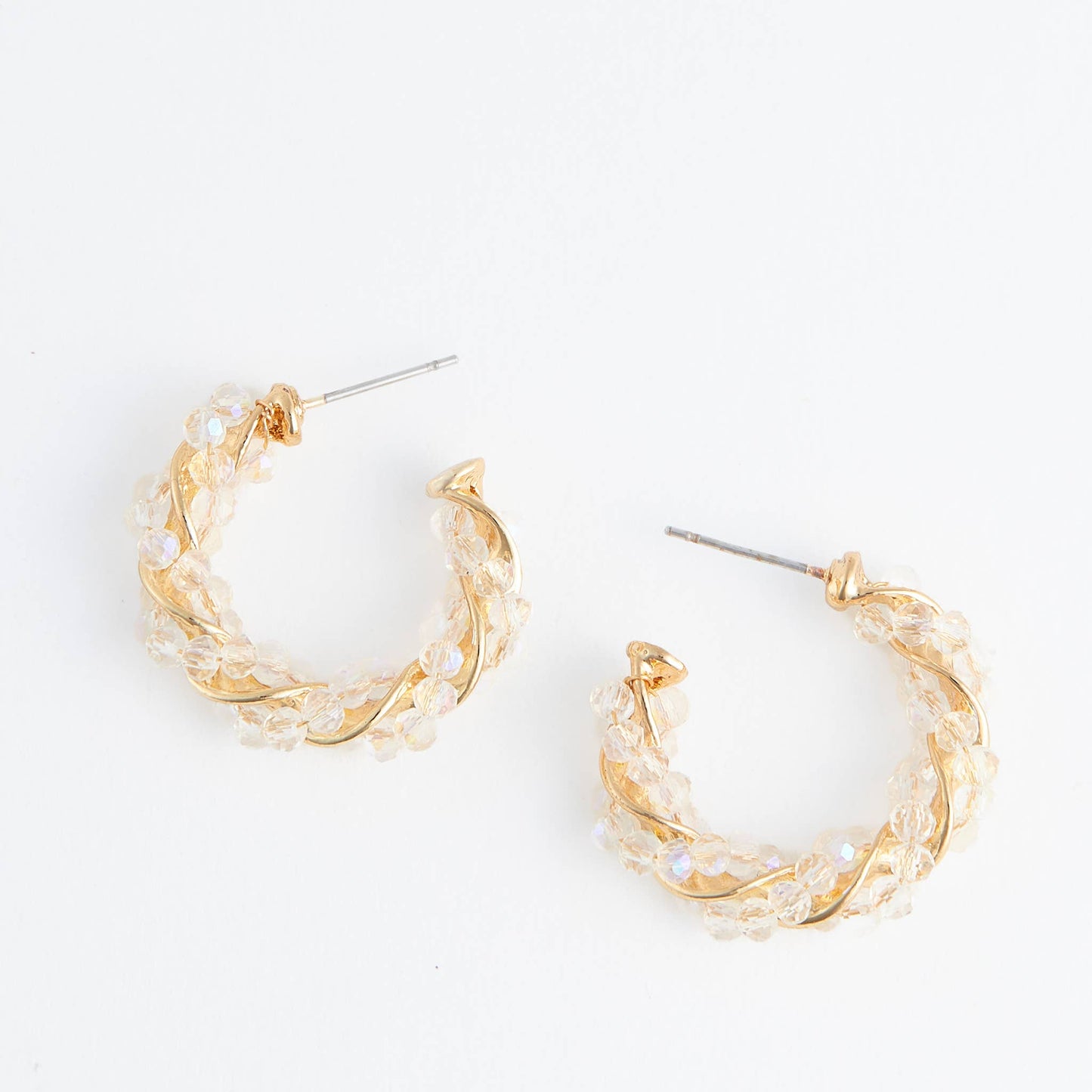 Beaded Hoop Earrings