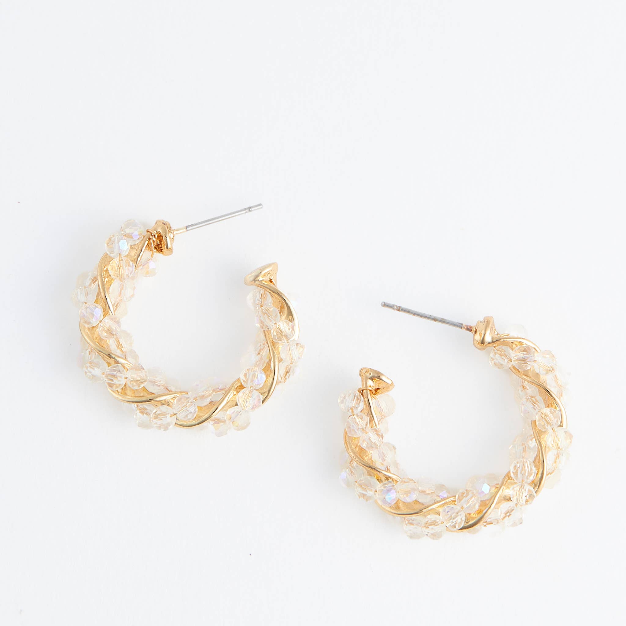 Beaded Hoop Earrings