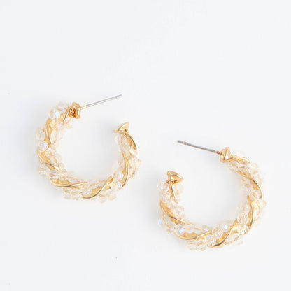 Beaded Hoop Earrings