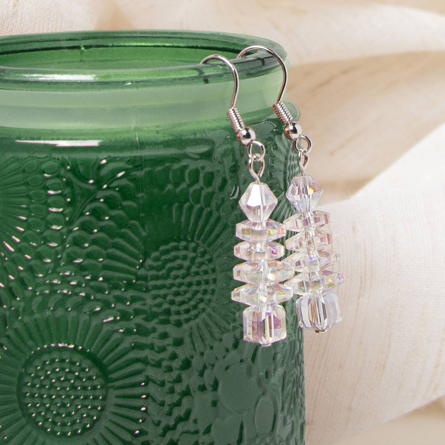 Glass Bead Drop Earrings