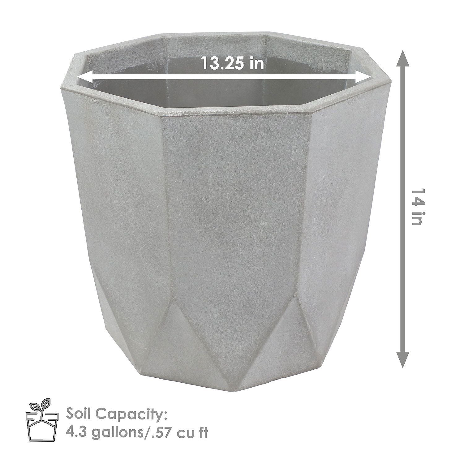 Modern Faceted Outdoor Planter