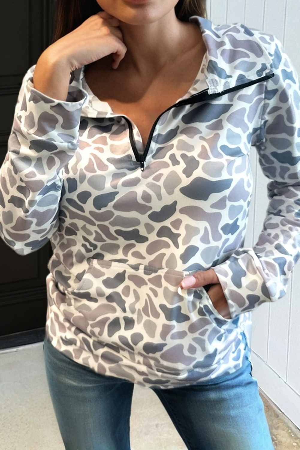 Camouflage Quarter Zip