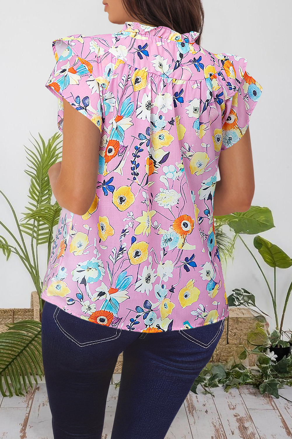 Floral Flutter Top