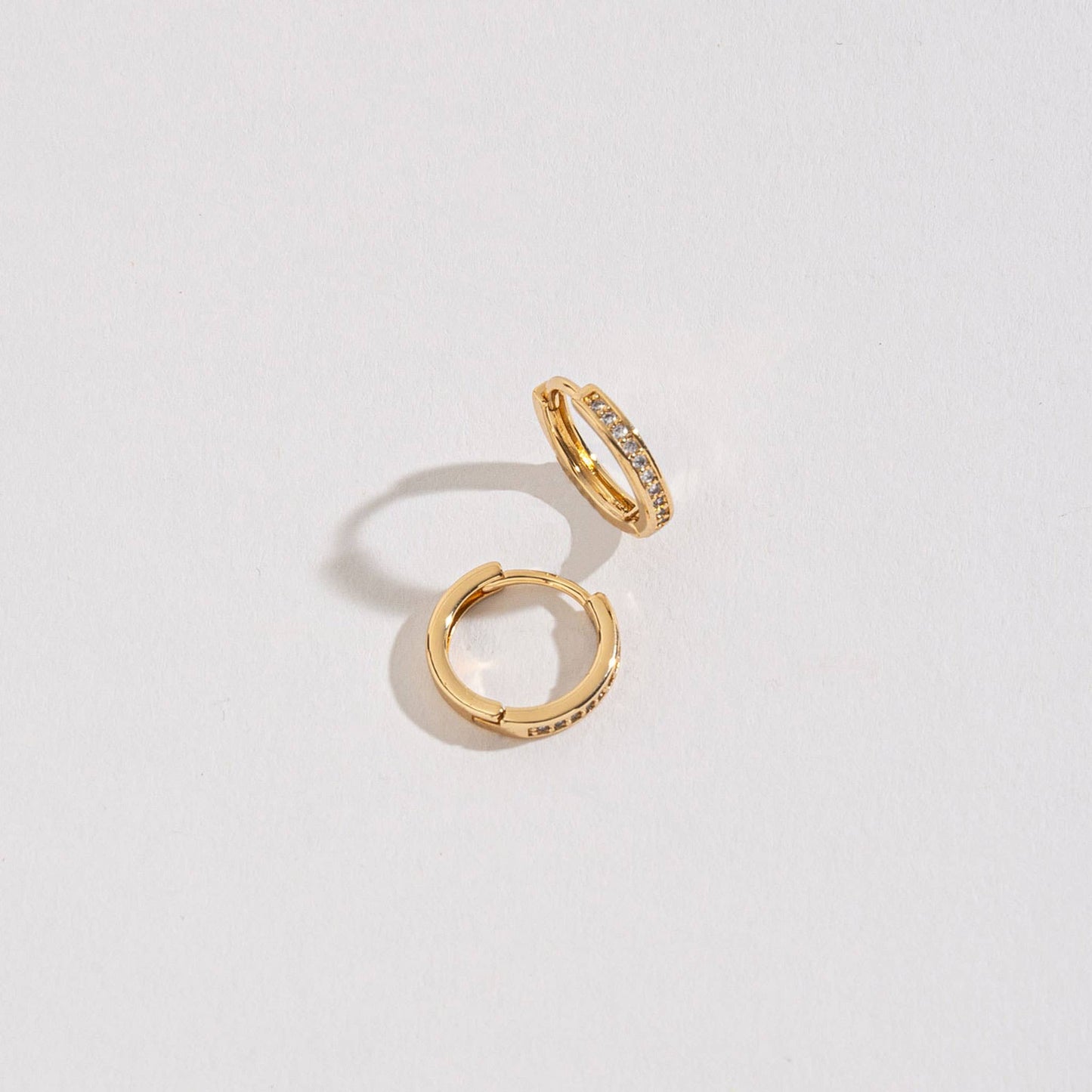 Pave Hoop Earrings