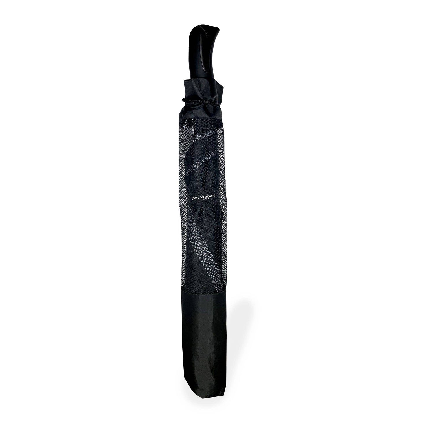 Black/Herringbone Folding Two-Person Auto Umbrella