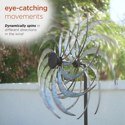 Dual Wind Spinner Garden Stake