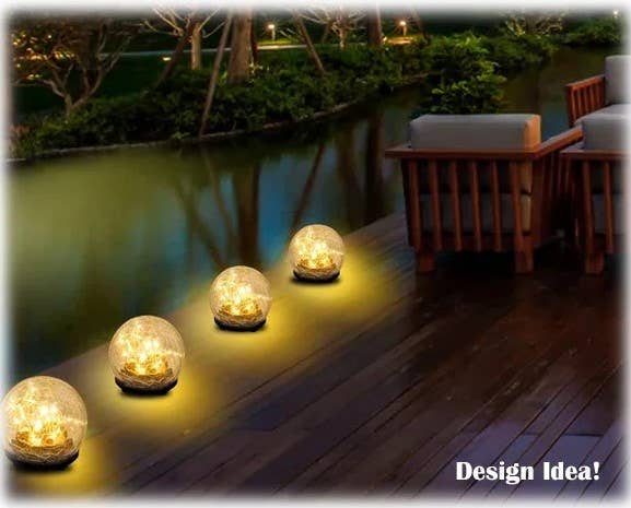 Solar Crackled Glass Globe Ball Light