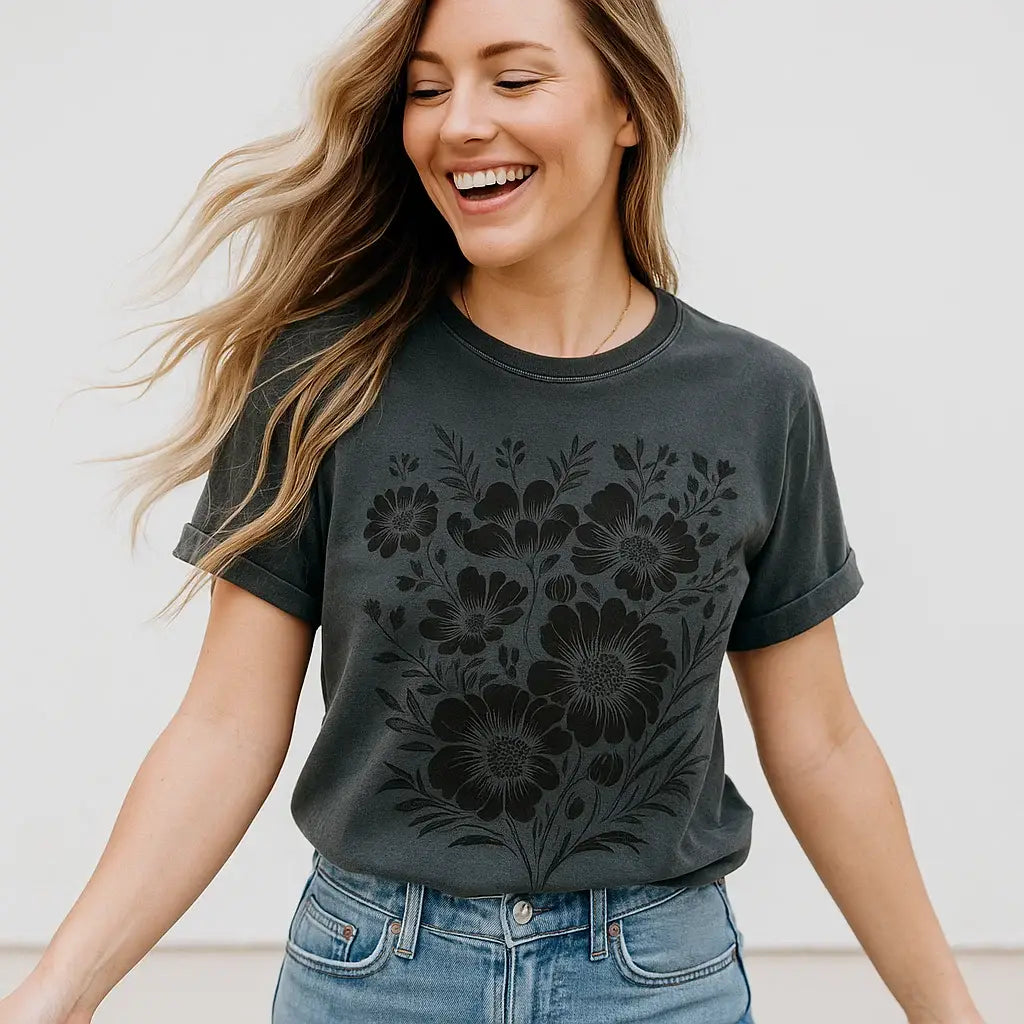 Floral Design T-Shirt