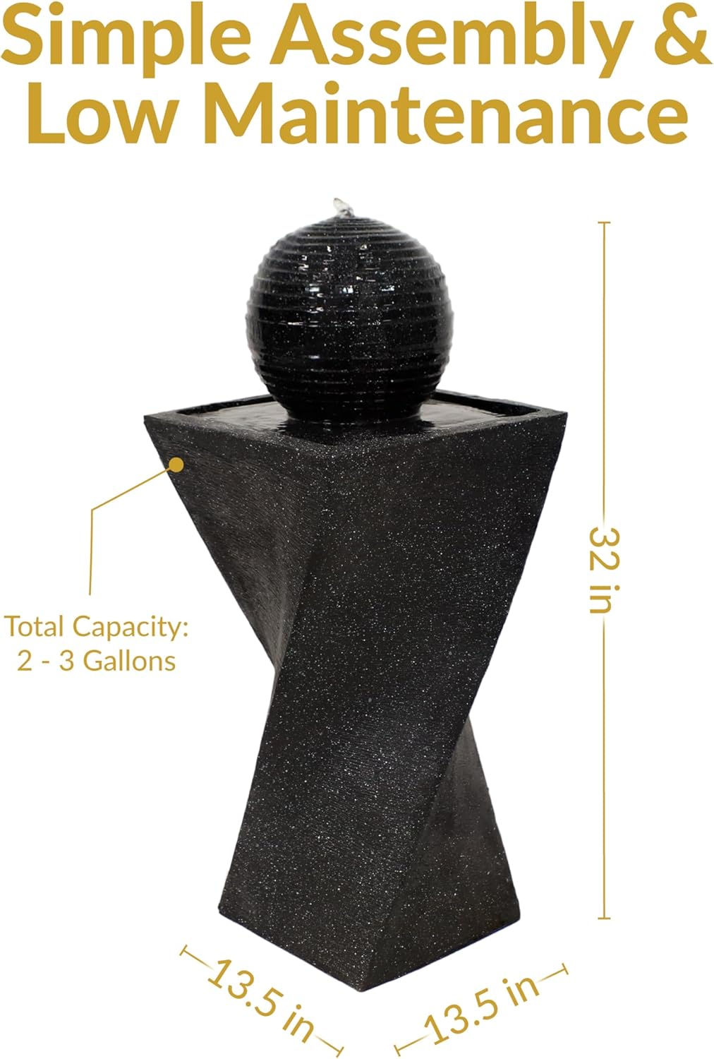 Black Solar Fountain