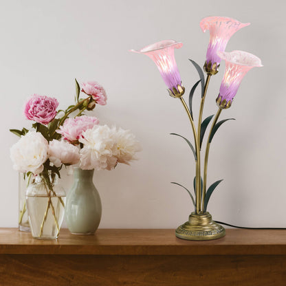 Handblown Glass Calla Lily Lamp