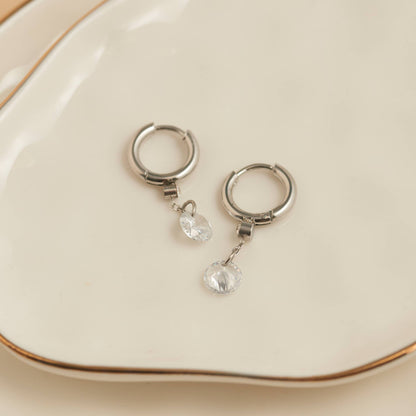 Charm Huggie Earrings