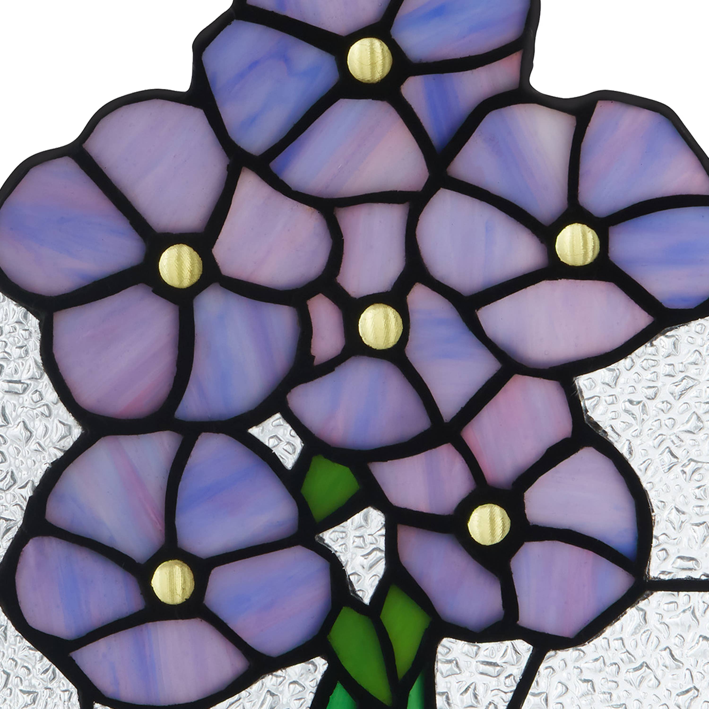 Forget Me Not Stained Glass Panel