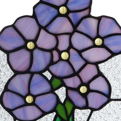 Forget Me Not Stained Glass Panel