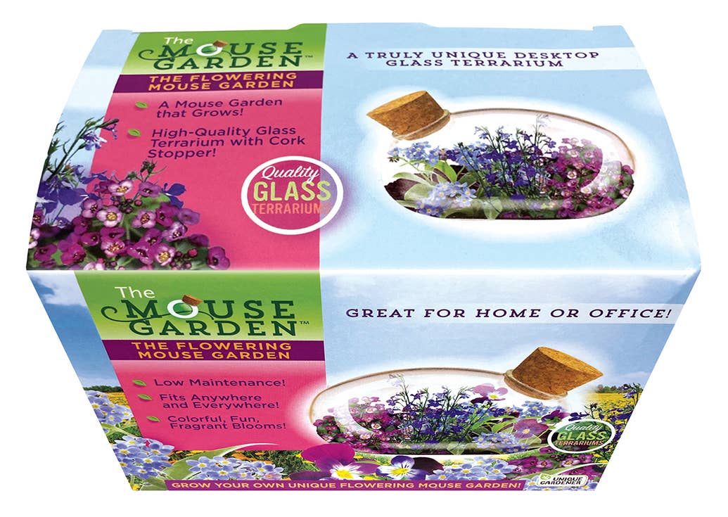 Flowering Mouse Glass Terrarium