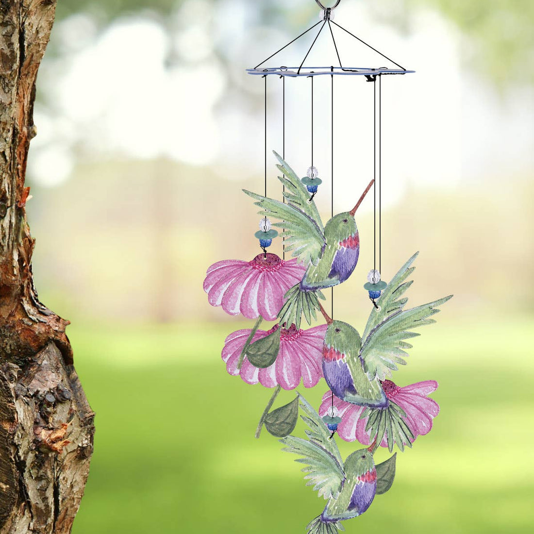 Coneflower/Hummingbird Wind Chime