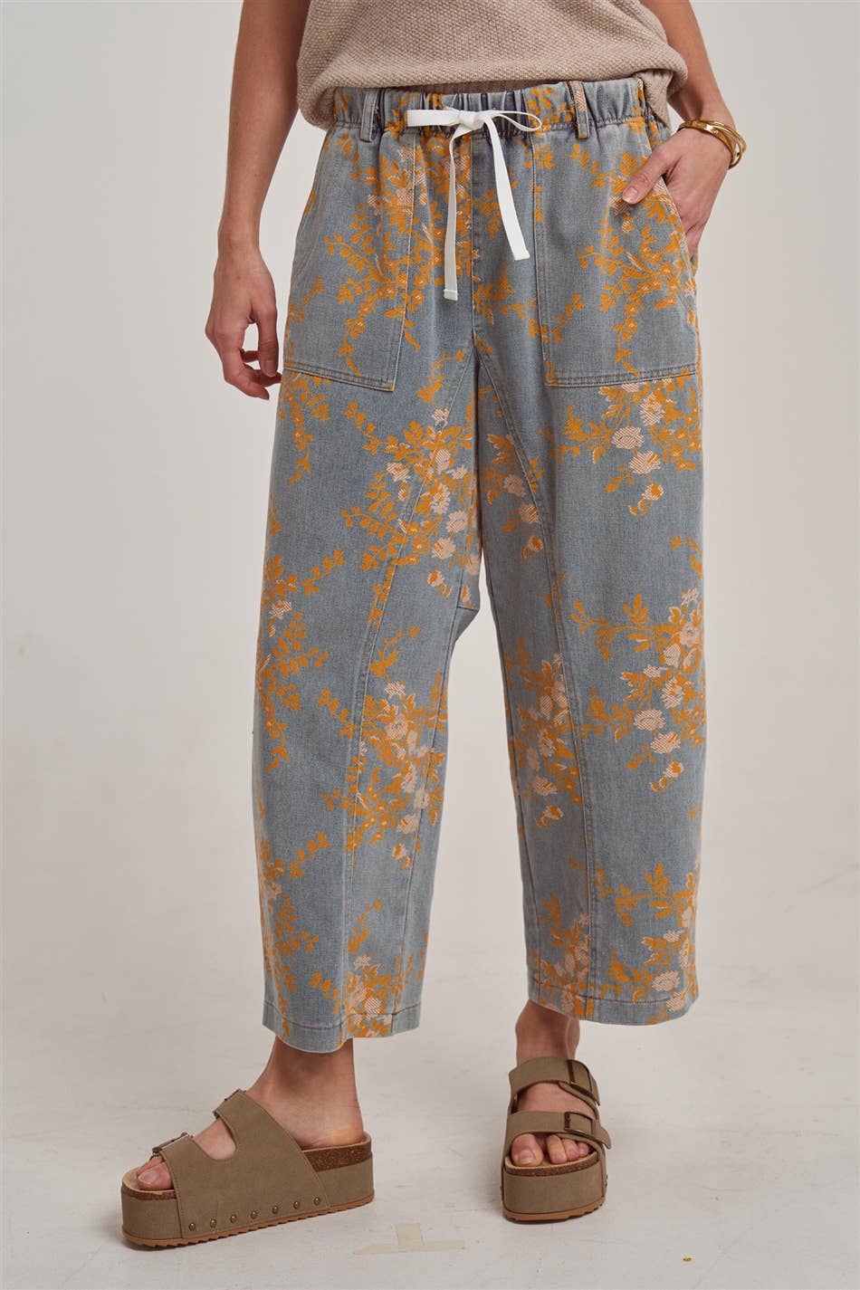 Golden Meadow Denim Pants