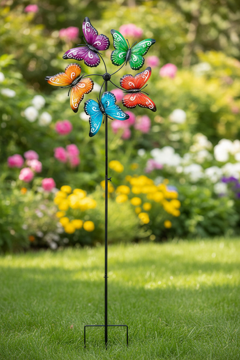 Butterfly Windmill Garden Stake