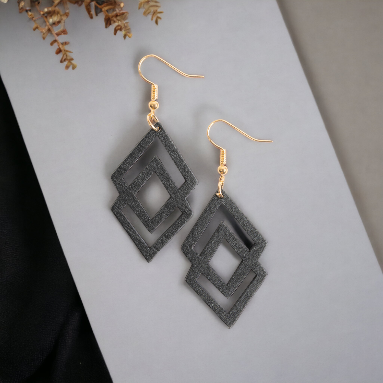 Samira Diamond Wood Earrings
