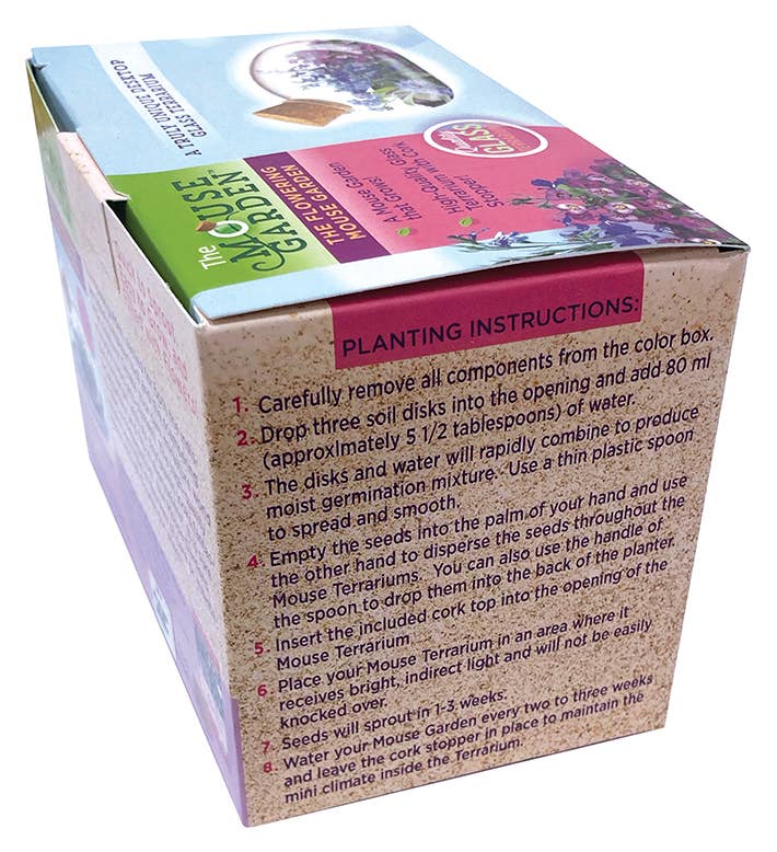 Flowering Mouse Glass Terrarium