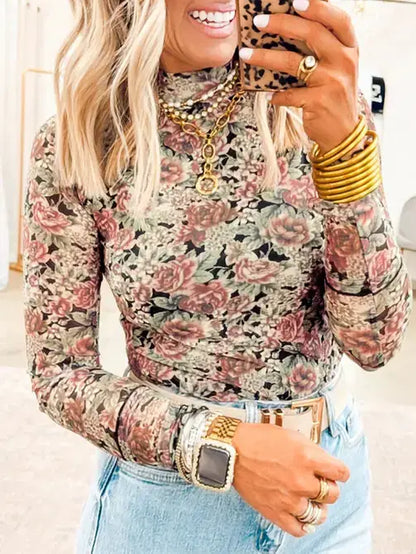 Retro Mock Neck Top