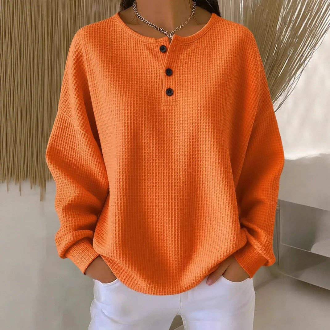 Waffle Knit Henley