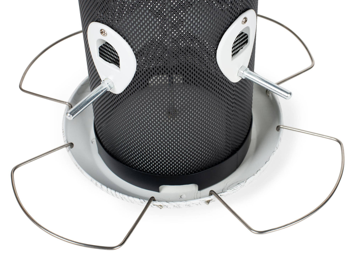 Whitewashed Mesh Metal Bird Feeder