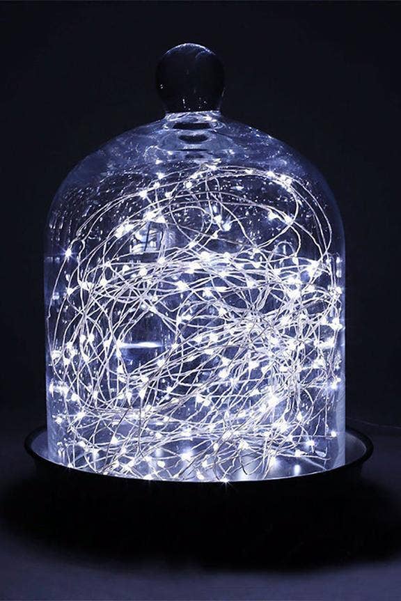 Silver Copper Fairy Lights - White