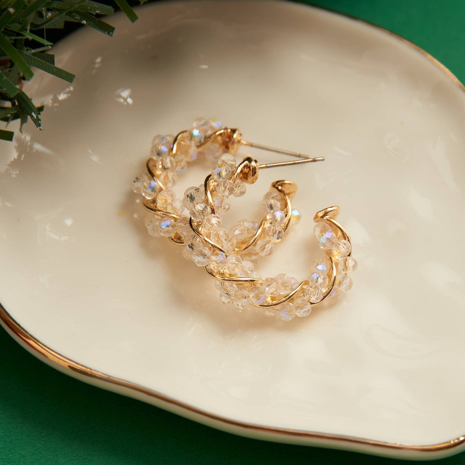 Beaded Hoop Earrings