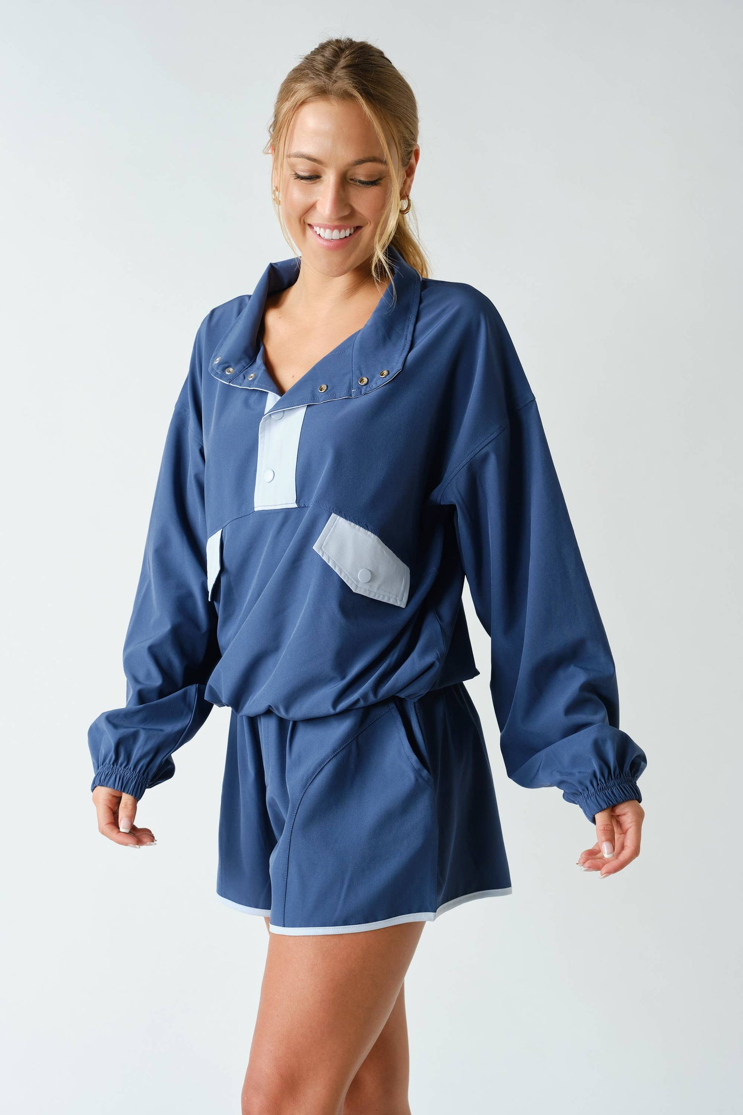 Color-Block Windbreaker Set