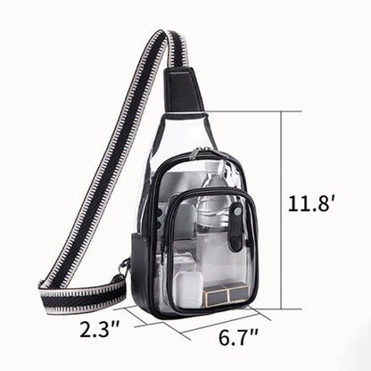 Simple Clear Concerts Sports Adjustable Crossbody Bag MK2PLC6W10BBG380
