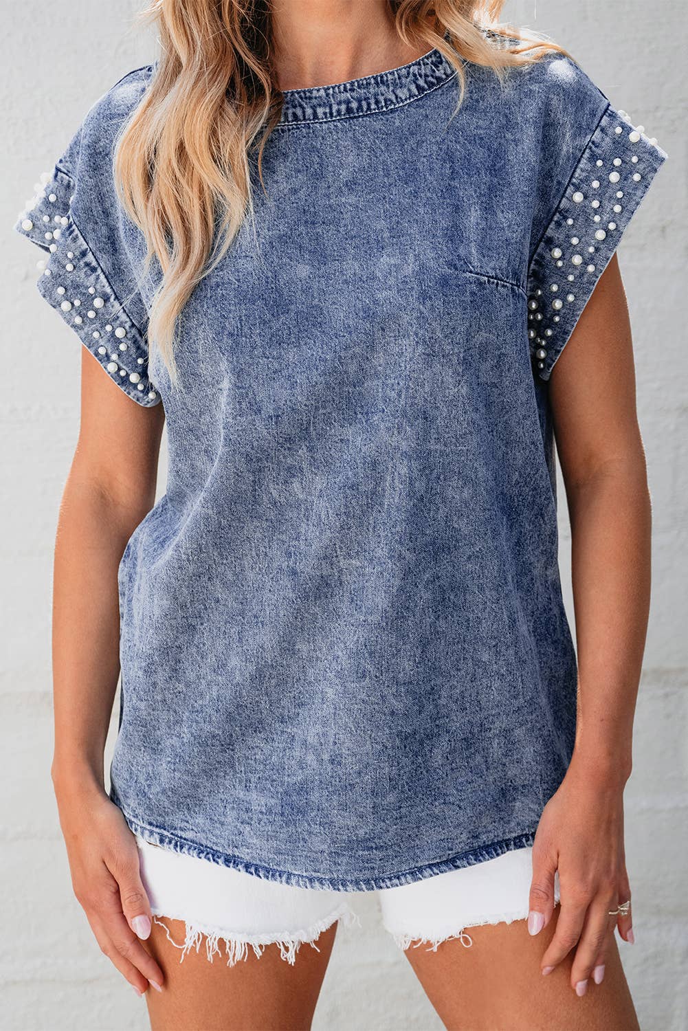 Pearl Denim Top