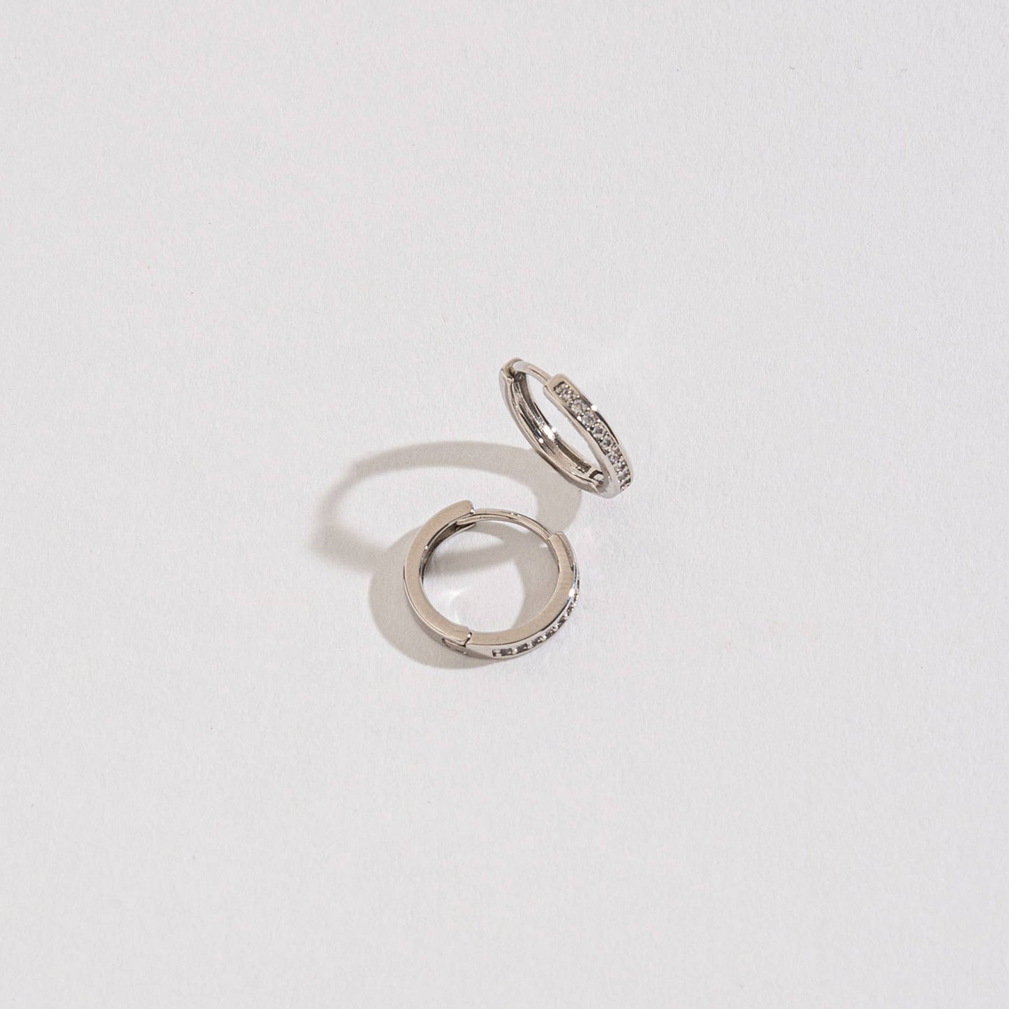 Pave Hoop Earrings