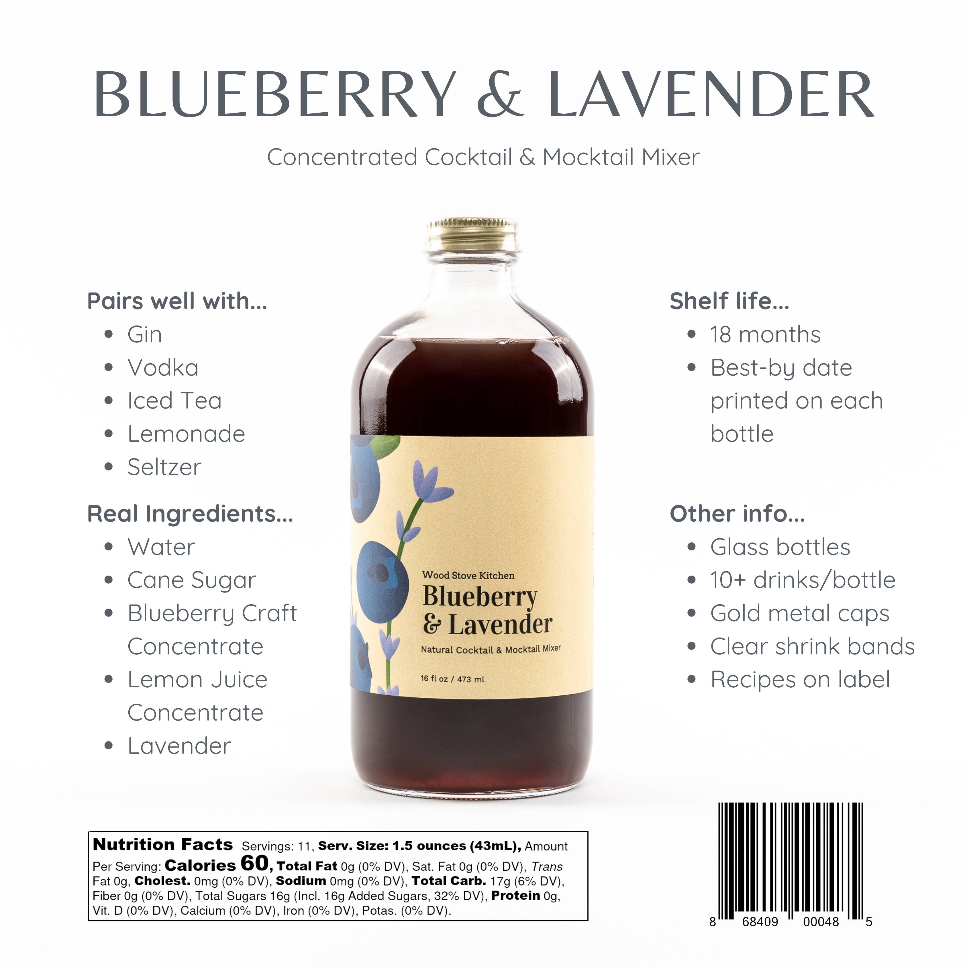 Blueberry &amp; Lavender Cocktail Mixer